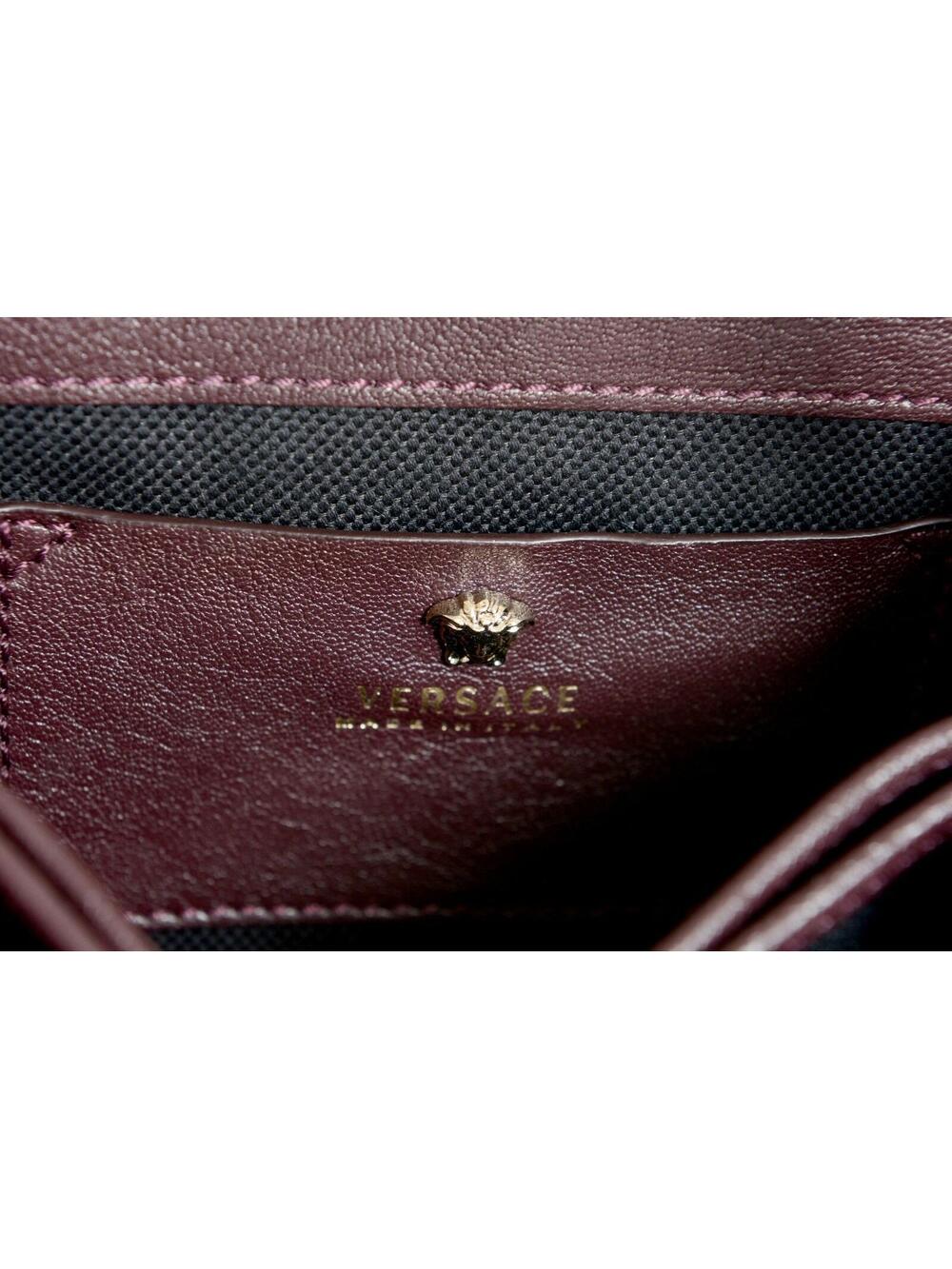 Versace Leather Burgundy Women's #175373V52B - Picture 6 of 7